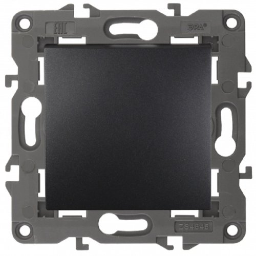 Переключатель без рамки Эра Elegance 1-кл. перекрестный антрацит фото Переключатель без рамки Эра Elegance 1-кл. перекрестный антрацит картинка